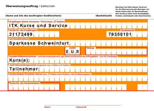 Überweisung